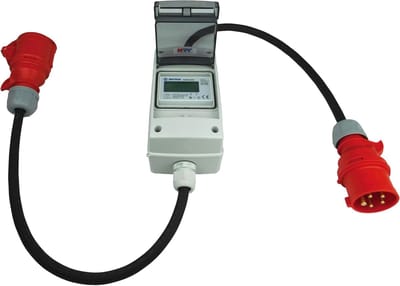 Mobiele digitale stroommeter 16A 400V CEE met reset - IP44 - 3-fasig