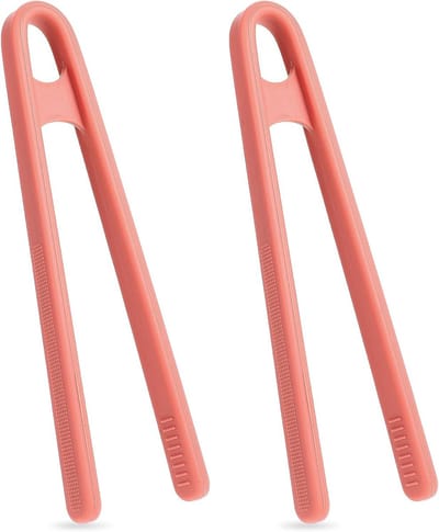 Set van 2 Siliconen Keukentangen 14 cm - Rood, Hittebestendig en Antislip Keukengerei