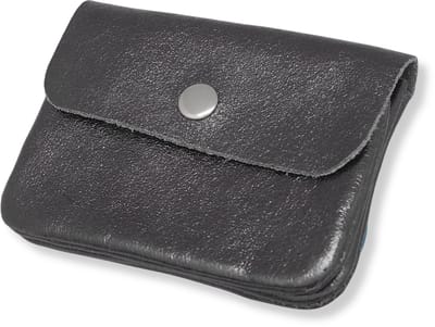 Bijoutheek Portemonnee Leer Italiaans Metallic Black Diamond