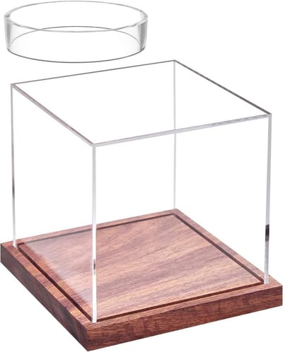 Honkbalvitrine - Sport display - Sport herinneringen tonen - Transparante acrylbehuizing - 8.6 x 8.6 x 9.6 cm - Transparant