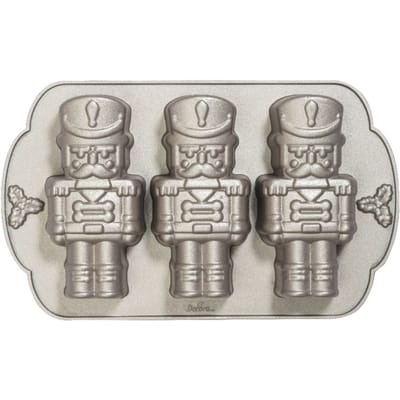 Versier Notenkraker Bakvorm met 3 Holtes - Aluminium
