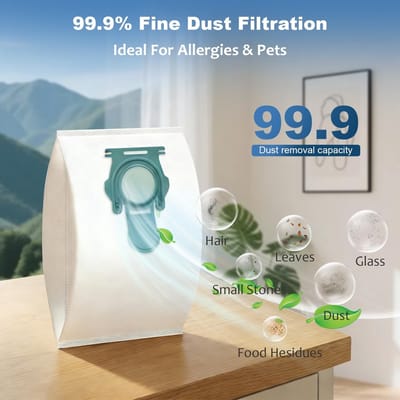 Dailygoods- Stofzuigerzakken 10 Stuks - Compatibel met Miele - 5-Laagse Microvezel - Scheurvast - Perfecte Pasvorm - Elektrostatisch Filtersysteem - Stofzuigerzak