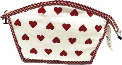Vagabond-Toilettas-Curved Holdall "Queen of Hearts" 7545-afmeting 22 x 7 x 13  cm.