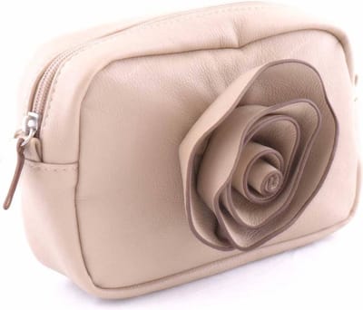 Gérard Brinard make-up tasje bloem tasje beige