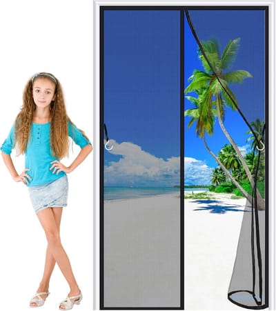 Magnetisch Hor voor Deuren 100x250cm Zwart - Vliegengordijn met Volledig Frame