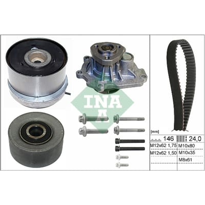 Schaeffler Ina Waterpomp + distributieriem set INA 530 0724 30