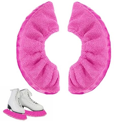Elastic Schaatsbeschermers voor Kunstschaatsen en IJshockey, Roze, Geschikt voor Volwassenen en Kinderen, 40 x 7 cm