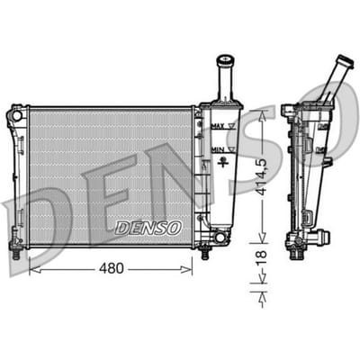 Radiator, motorkoeling DENSO DRM09161