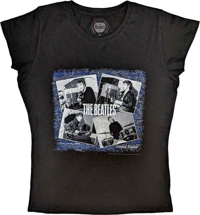 The Beatles - At The Cavern Dames T-shirt - M - Zwart