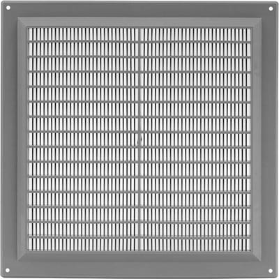 Ventilatierooster vierkant met grill 250x250 grijs