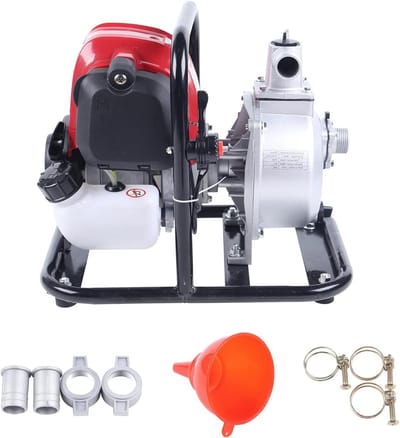 Benzine waterpomp - Tuinpomp motorpomp - Water verplaatsen - 4-takt motor - 30 meter hefhoogte - Groen