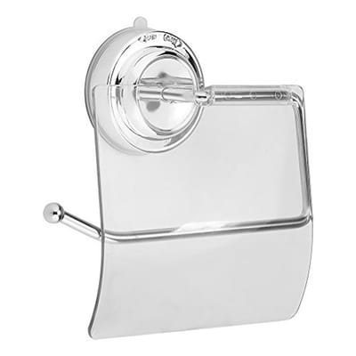 Dailygoods- Toiletrolhouder met sterke grip - Toiletrolhouder zonder boren - Waterdichte zuignap - Roestvrij staal - Eenvoudig te installeren - 150x160 mm - Wc-rolhouder