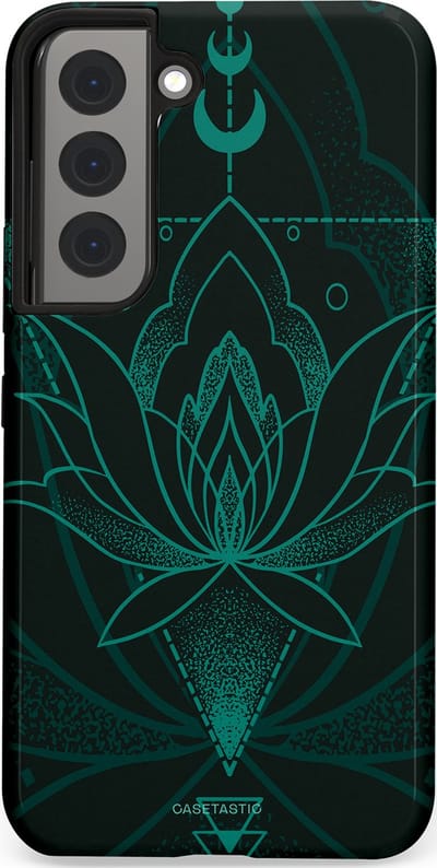 Casetastic Hoesje Geschikt voor Samsung S22 - Stijlvolle Beschermende Duo-layer Case - Lotus Zen