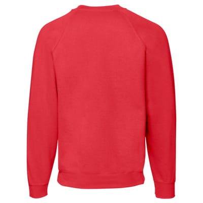 Fruit of the Loom Uniseks Klassiek Raglan Sweatshirt voor volwassenen (Rood)