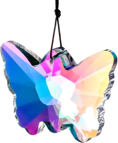 Kristallen Vlinder Prism Hangend Zonlicht Vanger, Decoratieve Prism Pendant voor Raam, Tuin en Thuisdecoratie