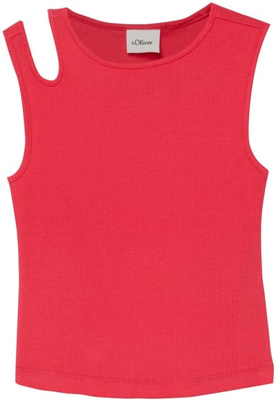 s.Oliver - Meisjes t-shirt - Maat 104/110 - Meisjes - Rood - katoen