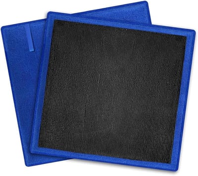 Klei handdoek auto - Detailing mitt - Auto poetsen - Dubbelzijdige reiniging - 30x30 cm - Zwart/Blauw