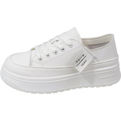 Spons Cake Dikke Zool Twee-draag Kleine Witte Schoenen Dames Lente Nieuwe Stijl Studenten Alles-match Casual Sneakers 40 white