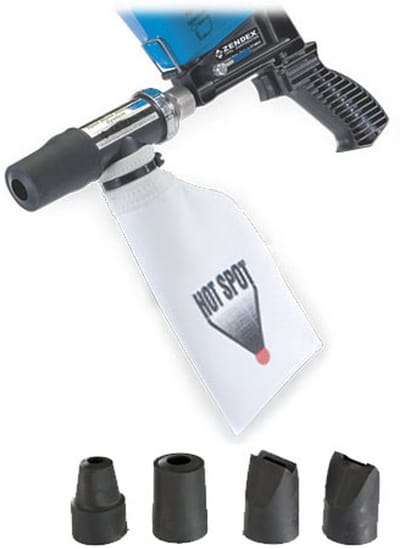 HOT SPOT Grit Opvangzak met 4 mondstukken voor Speedblaster zandstraalpistool - 5 ~ 7 bar