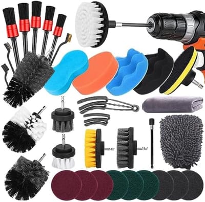 PromoHome 35-delige Boorborstel Set - Professionele Reinigingsborstels voor Tegels, Auto, Badkamer, Keuken en Vloeren - Universele Compatibiliteit met Boormachines
