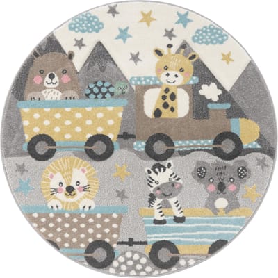 Kindertapijt Elara beige 120 cm rond