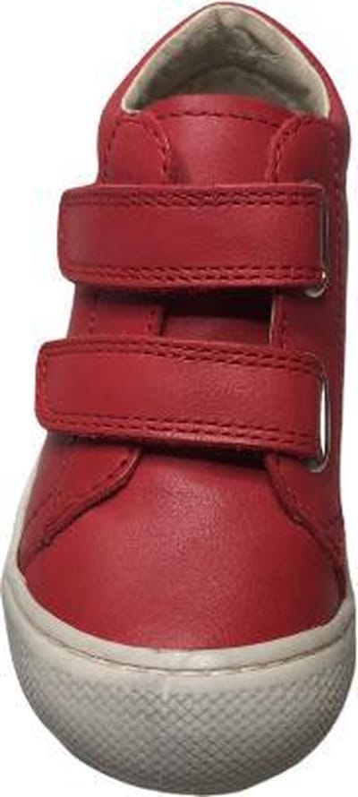 Naturino velcro effen lederen sneakers Cocoon rood  mt 18