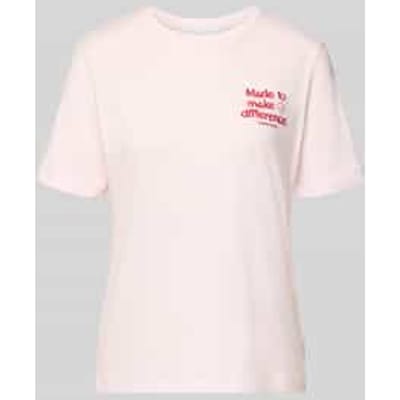 Regular fit T-shirt van puur katoen Model 'LUALAA EMBRO'