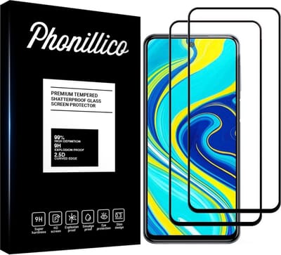 Screenprotector voor Xiaomi Redmi Note 9 Pro / Note 9S / Poco X3 NFC / MI 10T Lite - 2 stuks Beschermglas van glas Transparante glazen schermbeschermfolie met zwarte randen