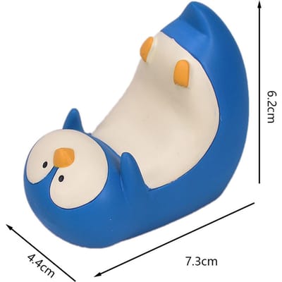 Hars Tablet Desktop Standaard Schattig Comfortabel Draagbaar Desktop Mobiele Telefoon Standaard Houder voor Drama's Kijken Pinguïn beige
