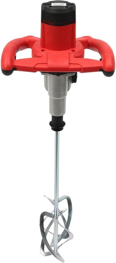 Mortelmixer 1800W - Roerwerk - Materialen Mengen - 6 Snelheden - 59x33x24cm - Rood