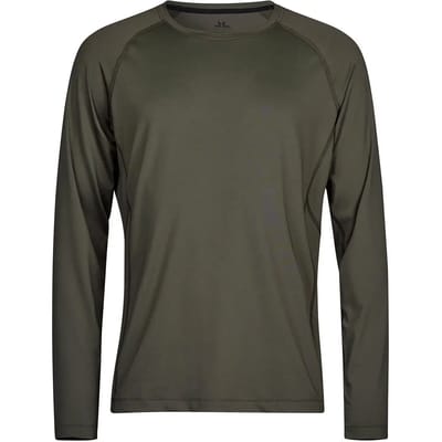 Tee Jays - Long Sleeve CoolDry Tee - Deep Green - S