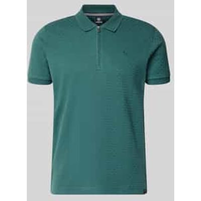 LERROS Poloshirt met kraag met ritssluiting in gestructureerde kwaliteit , Maat: S , Kleur: SOFT TEAL , 100% katoen
