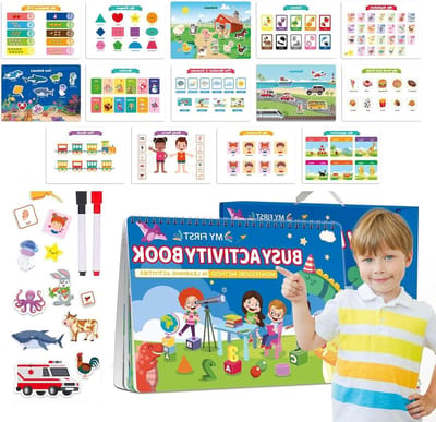 Activiteitenboek Kinderen - Educatief Speelgoed - Gezinstijd Verbeteren - Dubbellaags - 29 x 21.5 x 3 cm - Meerdere Kleuren