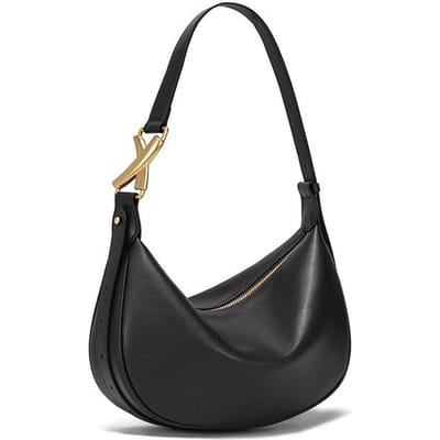 Rundleer Tas Crossbody Tas voor Vrouwen Nieuwe Echte Lederen Dames Tas Niche Veelzijdige Schoudertas Modieuze Commuter Dumpling Tas black