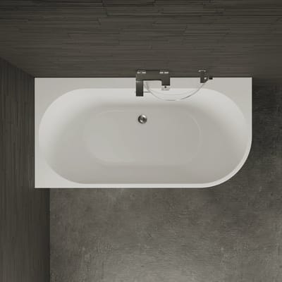 SPALINA - Vrijstaand bad - Capri 150 gauche blanche, 150 x72 x58 cm, Wit