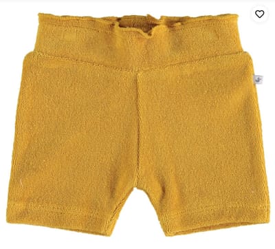 Ducky Beau badstof kort broekje maat 62 Mineral yellow