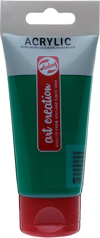 Talens Art Creation acrylverf tube van 75 ml, donker permanentgroen 3 stuks
