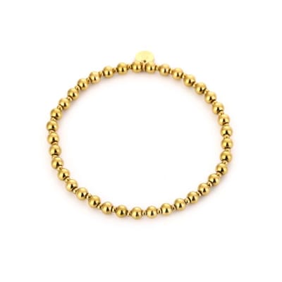 Bijoutheek Armband (Sieraad) Balls 4mm Goudkleurig
