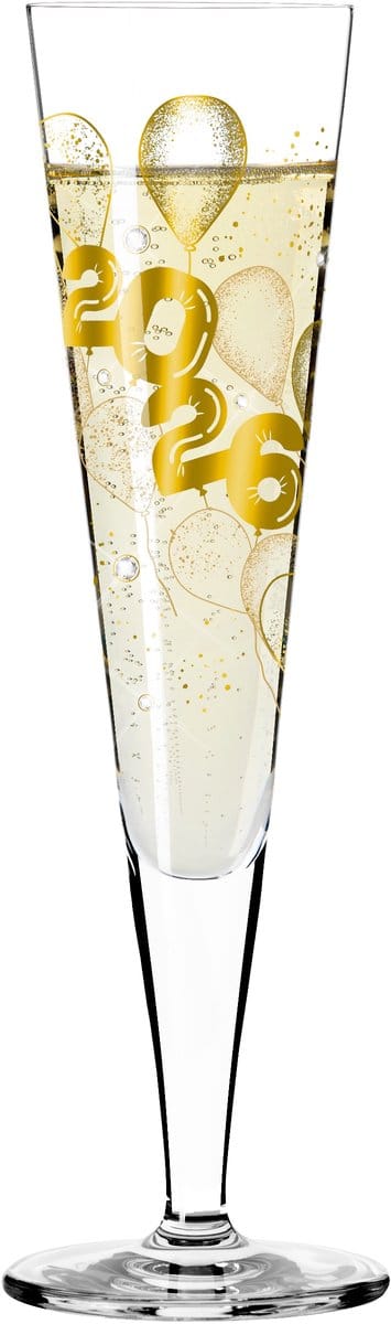 Ritzenhoff Champagneglas - New Years Party 2026 - Kristalglas - 205 ml - Champagne & Prosecco Glas Goud - Champagneflute - Oud en Nieuw