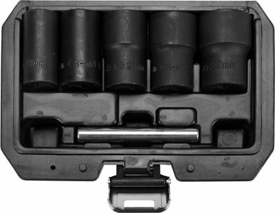 YATO YT-06032 Extractorset - 6-Delig - Voor Beschadigde Bouten en Moeren - 1/2" Aansluiting - 17-27 mm - Cr-Mo Staal - In Koffer
