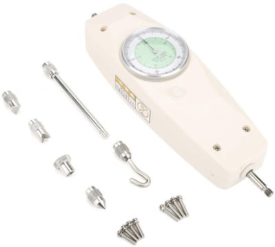 Rollenbank Krachtmeter - Meetinstrument Tester - Kracht Meten - Analoge Meetklok - 500N Capaciteit - Zilver