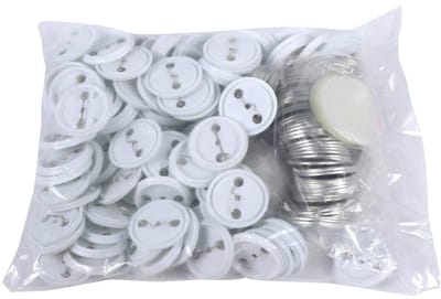 Dailygoods- Knop Badge Onderdelen 500 Stuks - 44mm/1.75in - DIY Badge Componenten - Hoge Kwaliteit - Geschikt voor Badge-Machine - Voor Kleding en Woondecoratie