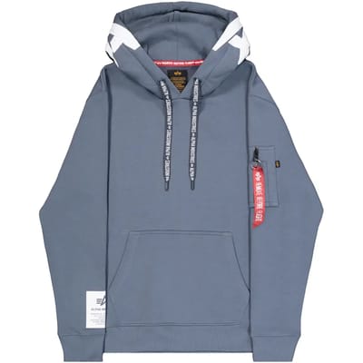 Regular fit hoodie van katoenmix met labelpatch
