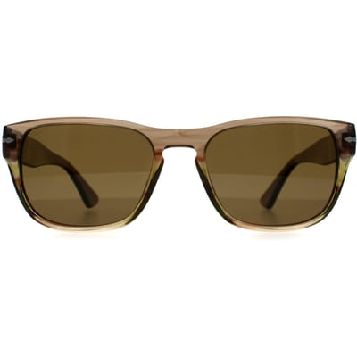 Persol PO3341S 120757 gestreept bruin groen bruin gepolariseerde zonnebril