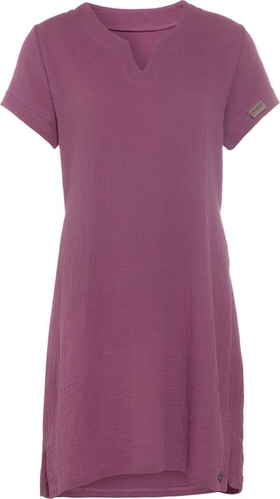 Knit Factory Indy Dames Jurk - Tuniek - Zomerjurk - Strandjurk - Violet - M - 100% Biologisch katoen