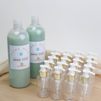 Zeep - Zeeppompje - Set van 20 + 2L handzeep - Gouden dop - Eucalyptus - doopsuiker - bedankje - bedankjes - doopsuiker zeep - doopsuiker zeeppompje - feest