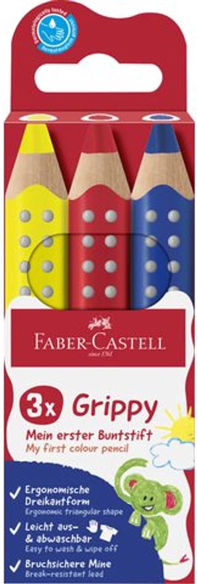 Kleurpotlood Faber Castell Grippy XXL Jumbo kartonetui 3 stuks