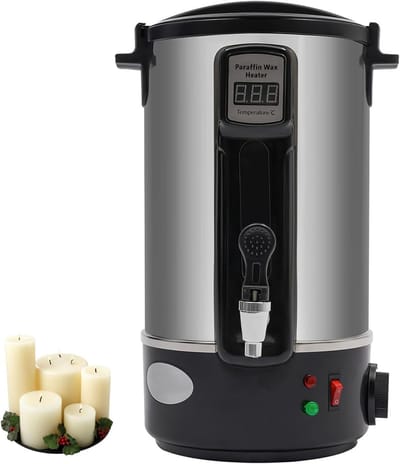 Kaars Wax Smelter - Was Smeltkroes - Kaarsen Maken - Temperatuurregeling Digitaal - 35L Capaciteit - Zilver