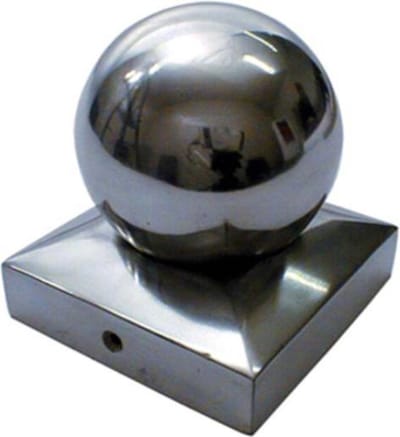 Paalafdekkap kogelmodel 71x71 mm aluminium