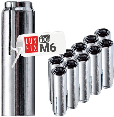 LUN FIX - M06 inslaganker + zware lastanker - 10-delige set - verzinkt